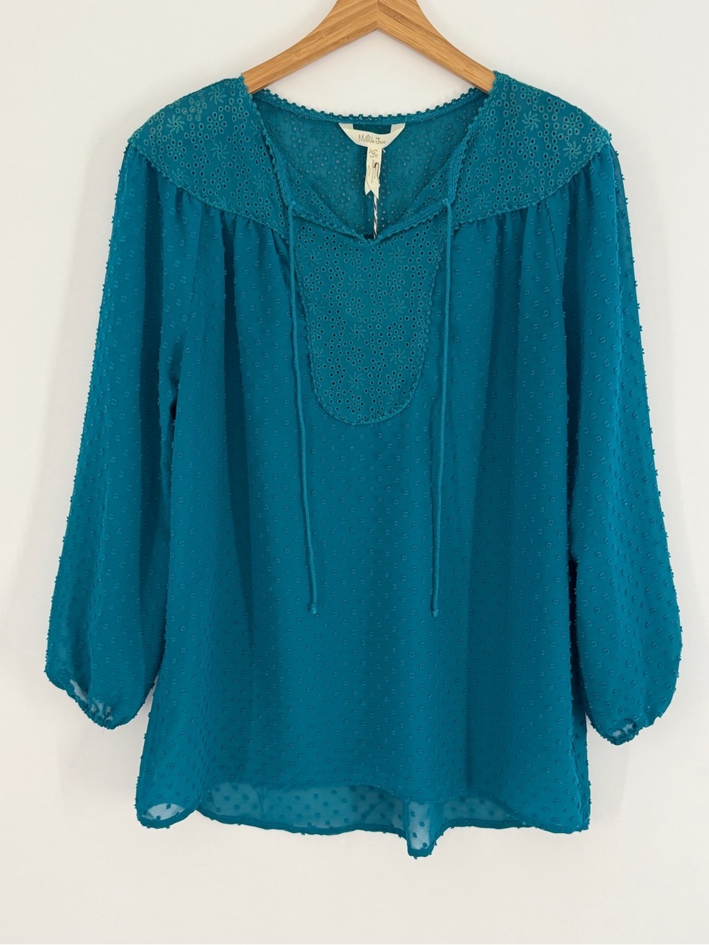 Matilda Jane Women's Charisma Tunic Blouse Teal Size Medium
